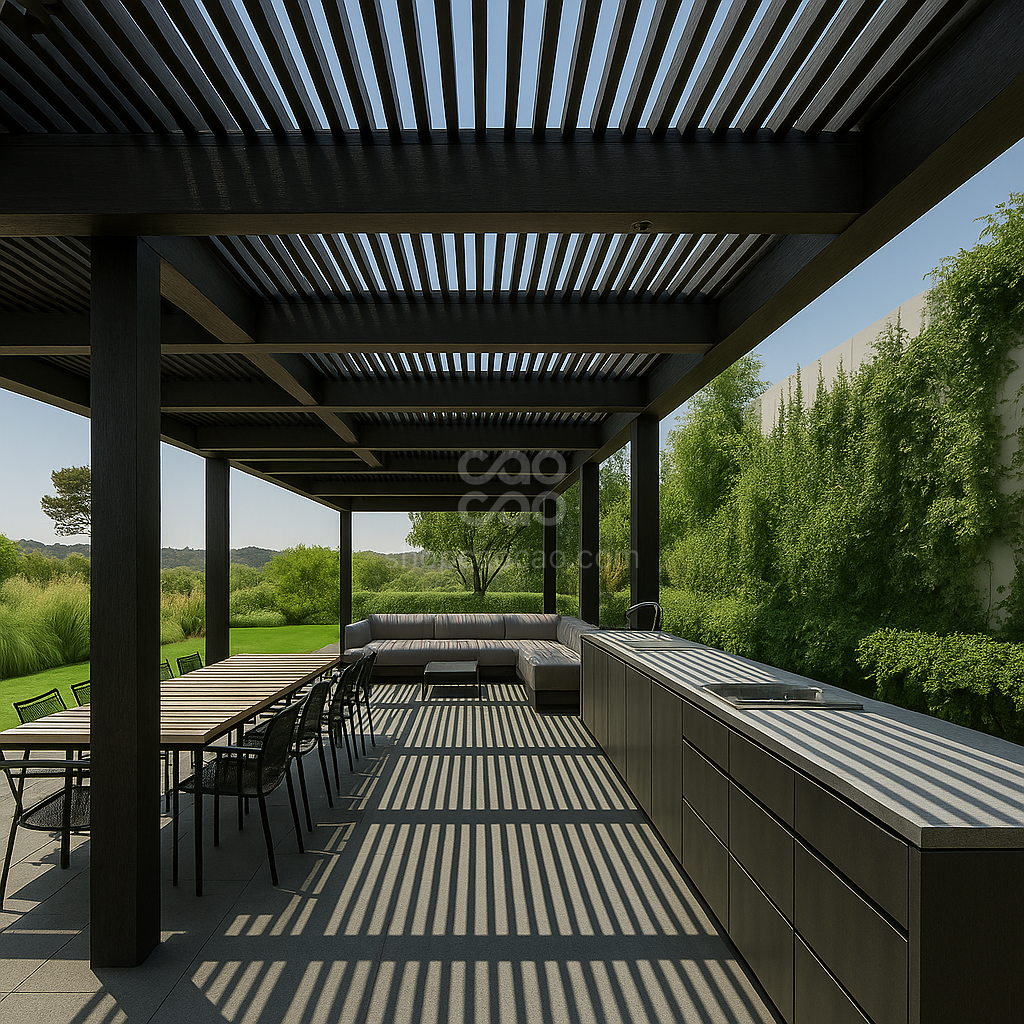 Viga Exterior WPC 120x62 Color Negro