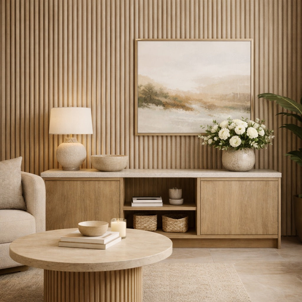 Lambrín Interior Flauta Chica Color Panama Tramado