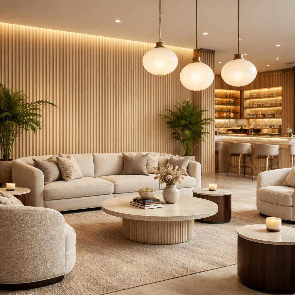 Lambrín Interior Flauta Chica Color Panama Tramado