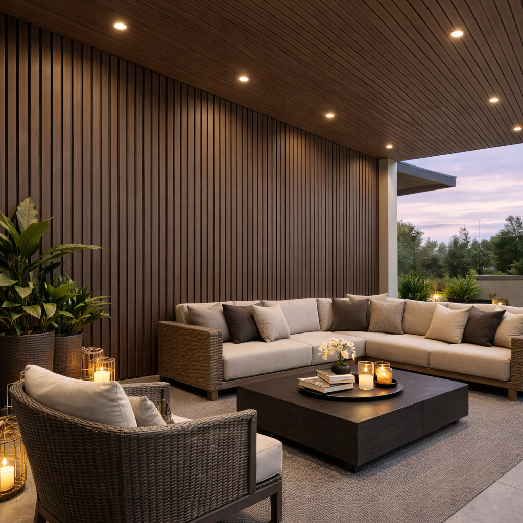 Lambrín Exterior EKS color Nogal chocolate Lite SIN-14