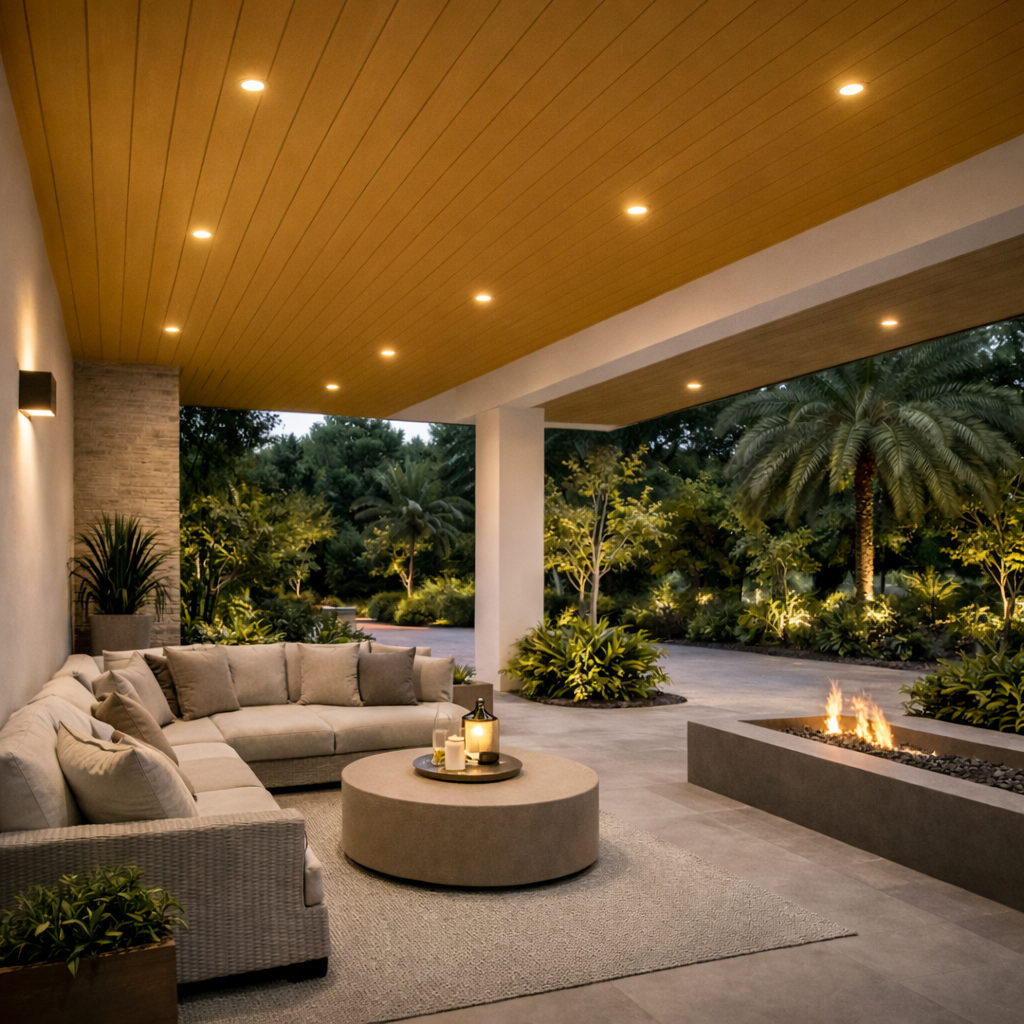 Plafón M EKS color nogal claro P-01 148*21*2900 mm