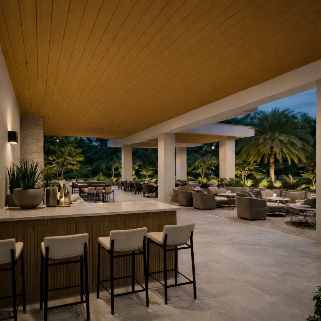 Plafón M EKS color nogal claro P-01 148*21*2900 mm