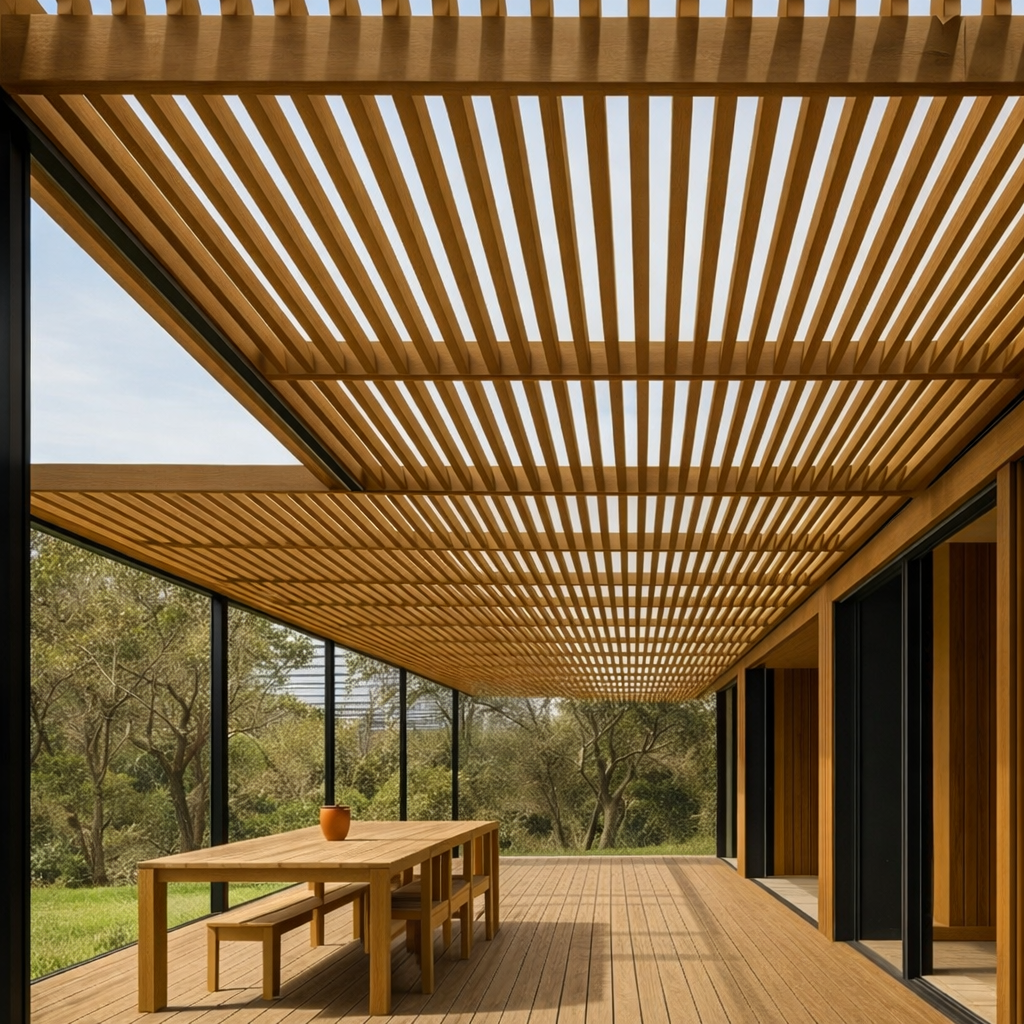 Viga EKS Exterior color Nogal claro 40x60x3000 mm