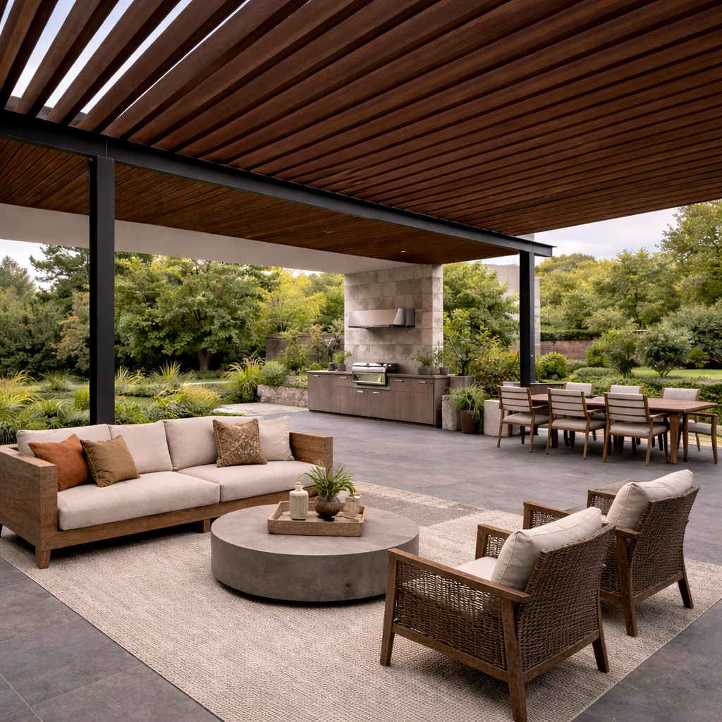 Viga EKS Exterior color Nogal Chocolate 40x60x3000 mm