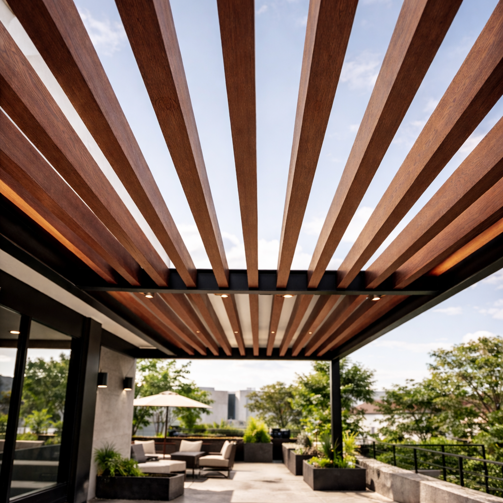 Viga EKS Exterior color Parota 50x100x3000 mm