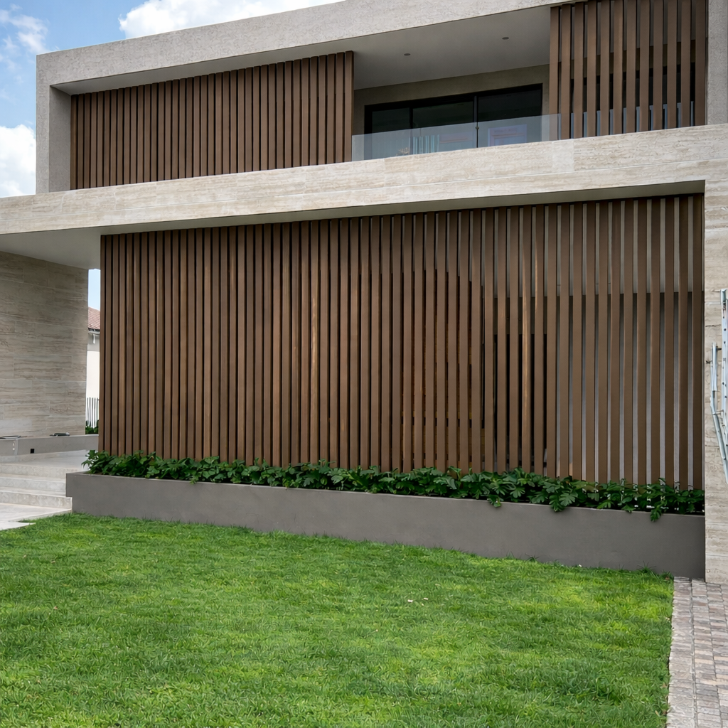 Viga Exterior WPC 60x42 Color Teca 2025